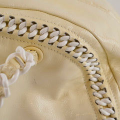Chanel Luxe Ligne Bowler Bag Patent Ivory