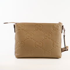 Gucci Jumbo GG Medium Messenger Bag Taupe