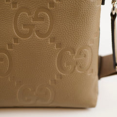 Gucci Jumbo GG Medium Messenger Bag Taupe