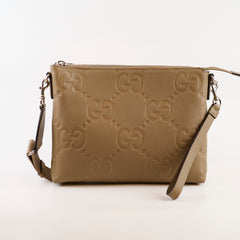 Gucci Jumbo GG Medium Messenger Bag Taupe