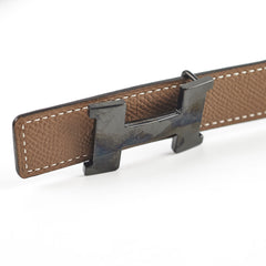 Hermes Ceinture Mini Constance Reversible Sift/Epsom Belt 24 So Black (Size 80) - Black/Etoupe