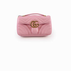 Gucci GG Marmont Mini Shoulder Bag Light Pink Leather