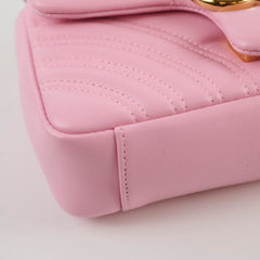 Gucci GG Marmont Mini Shoulder Bag Light Pink Leather
