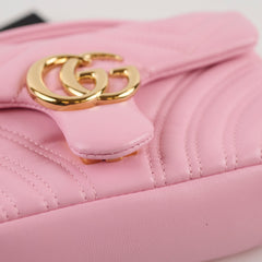 Gucci GG Marmont Mini Shoulder Bag Light Pink Leather