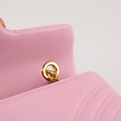 Gucci GG Marmont Mini Shoulder Bag Light Pink Leather
