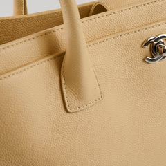 Chanel Caviar Executive Cerf Tote Beige
