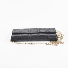 Christian Dior Cluitch Wallet On Chain WOC Black