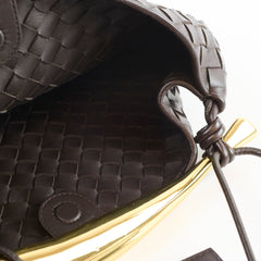 Bottega Veneta Medium Intrecciato Sardine Bag Dark Brown