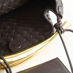 Bottega Veneta Medium Intrecciato Sardine Bag Dark Brown