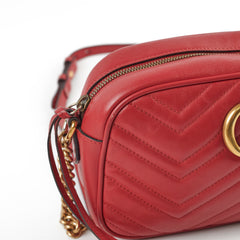 Gucci Small Marmont Camera Bag Red