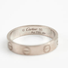 Cartier Love Ring White Gold Size 50