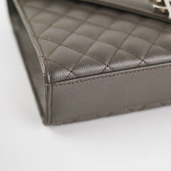 Saint Laurent Small Envelope Quilted Grey