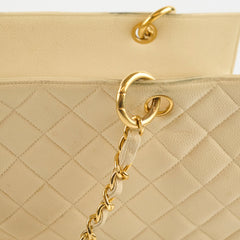 Chanel Vintage Grand Shopping Tote GST Beige Caviar