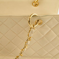 Chanel Vintage Grand Shopping Tote GST Beige Caviar