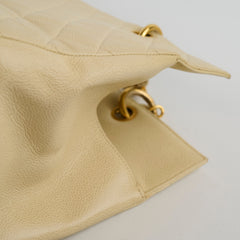 Chanel Vintage Grand Shopping Tote GST Beige Caviar