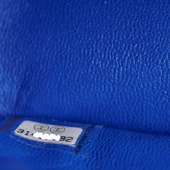 Chanel Medium/Large Caviar Chevron Classic Cobalt Blue 2021