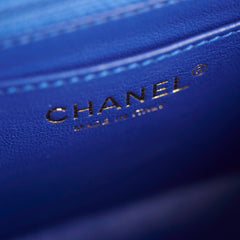 Chanel Mini Rectangular Chevron Blue