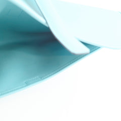 Hermès Hermes Jige Gusseted Clutch Calfskin Saint-Cyr Blue