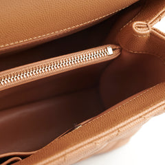 Chanel Medium Caviar Coco Handle Dark Beige
