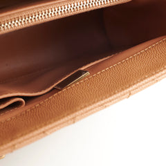 Chanel Medium Caviar Coco Handle Dark Beige