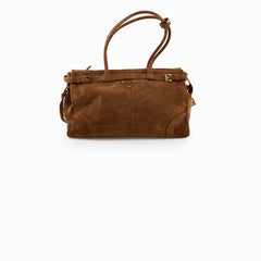 Prada Large Bonnie Suede Cinnamon