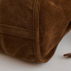 Prada Large Bonnie Suede Cinnamon