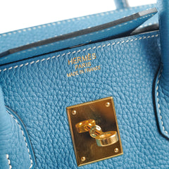 Hermes Birkin 35 Clemence Blue Jean - N Square Stamp