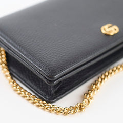 Gucci GG Marmont Wallet on Chain Black