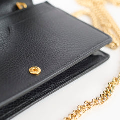 Gucci GG Marmont Wallet on Chain Black