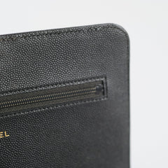 Chanel Seasonal Wallet on Chain WOC Caviar Dk Grey (27 Series)