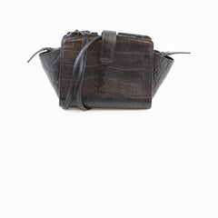 Saint Laurent Toy Cabas Croc Emboss Black