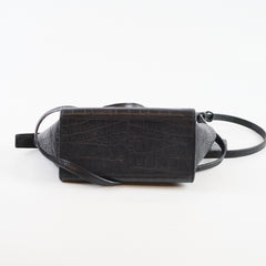 Saint Laurent Toy Cabas Croc Emboss Black