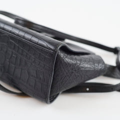 Saint Laurent Toy Cabas Croc Emboss Black