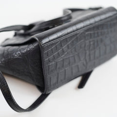 Saint Laurent Toy Cabas Croc Emboss Black