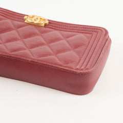 Chanel Boy Pouch Burgundy