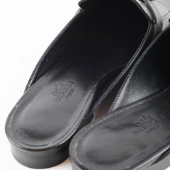 Hermes Oz Mules Noir Size 36