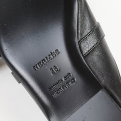 Hermes Oz Mules Noir Size 36