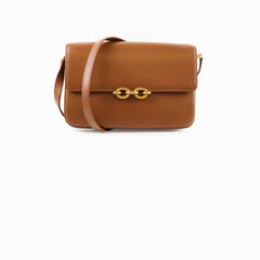 Saint Laurent Le Maillon Satchel Tan Smooth Leather