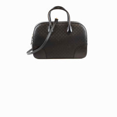Gucci Black Top Handle Diamante Satchel