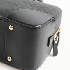 Gucci Black Top Handle Diamante Satchel