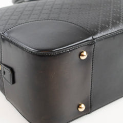 Gucci Black Top Handle Diamante Satchel