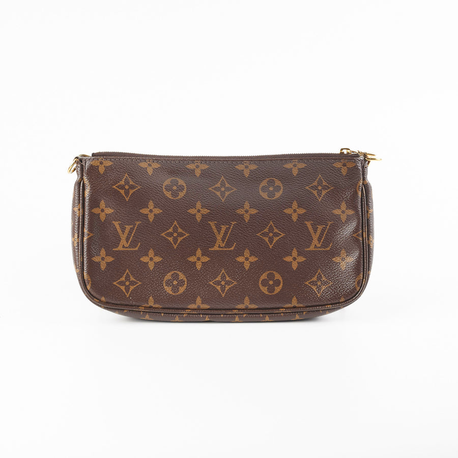 Louis Vuitton 39.5mm Brown Stainless Steel and Monogram Canvas
