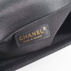 HOLD-Chanel Old Medium Boy Black Caviar Bag 26 series