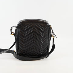Gucci Medium Marmont Vertical Messenger Bag Black