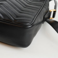 Gucci Medium Marmont Vertical Messenger Bag Black