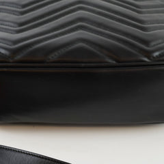 Gucci Medium Marmont Vertical Messenger Bag Black