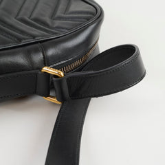 Gucci Medium Marmont Vertical Messenger Bag Black