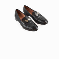 Hermes Paris Loafer Black Goatskin - Z Stamp