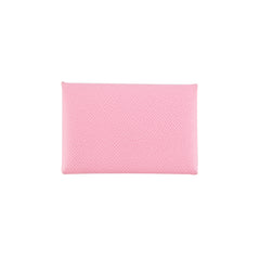 Hermes Calvi Light Pink Card Holder