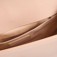 Chanel Medium Chevron Taupe Latte Caviar